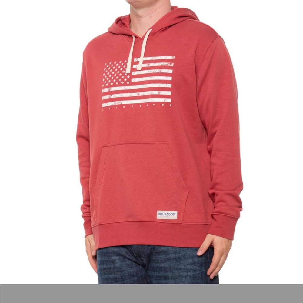 Life is Good Men's Red Hoodie